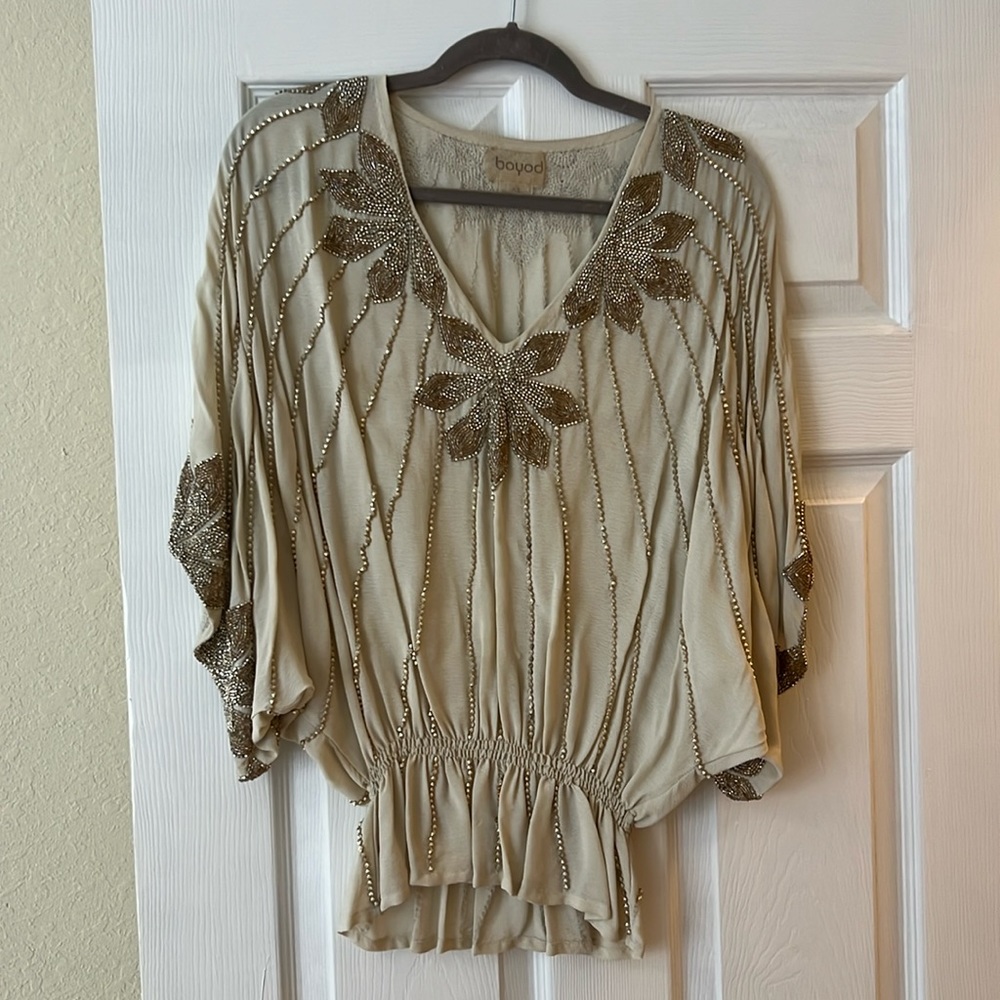 Peplum Indian Beaded Top